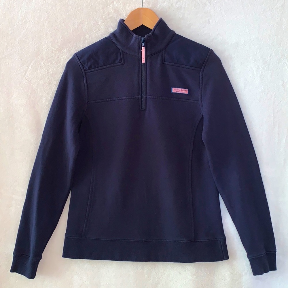 🐳Vineyard Vines Navy Blue Shep 1/4 Zip SM